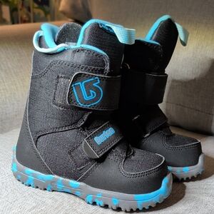 Burton Kids' Black and Teal Snow Boots